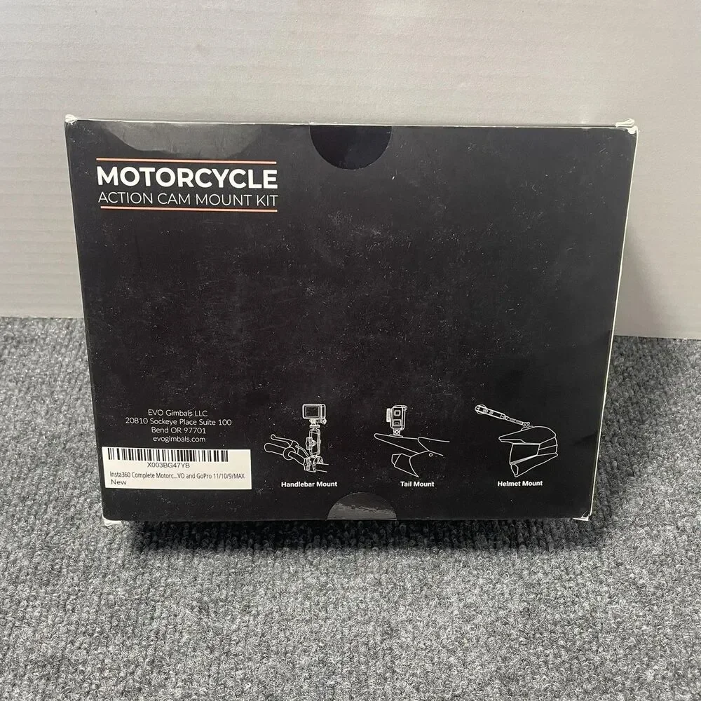 EVO Gimbals Motorcycle Action Cam Mount Kit Handlebar Helmet Tail Mount New Box